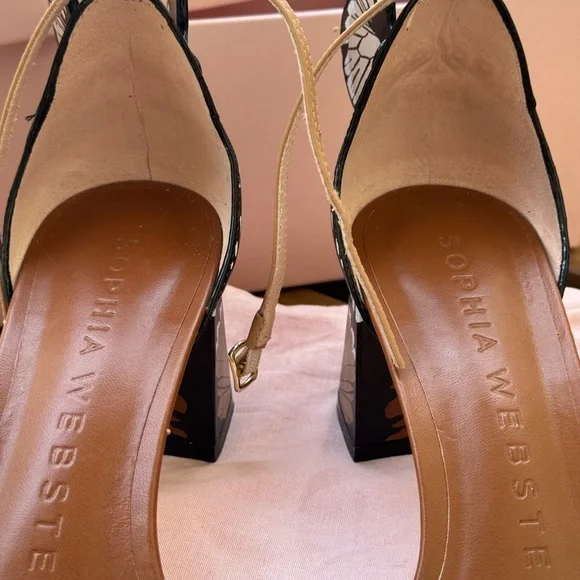 Sophia Webster Black and Brown Butterfly Sandals - Picture 6 of 11